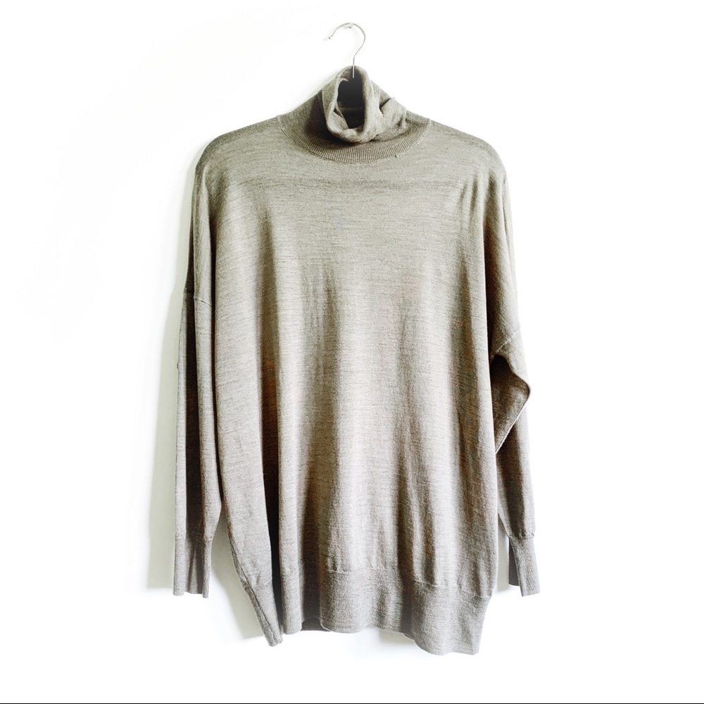 Zara Knit Lightweight Wool Blend Turtleneck Small